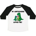 thumbnail image 3 of Inktastic My Auntiesaurus Loves Me Boys or Girls Toddler T-Shirt, 3 of 5