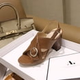 thumbnail image 4 of Sandalias de verano de mujer de tacones altos de cuero de microfibra de moda Wmkox8yii shjk6859, 4 of 9