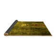 thumbnail image 2 of Ahgly Company Indoor Round Oriental Yellow Industrial Area Rugs, 5' Round, 2 of 4