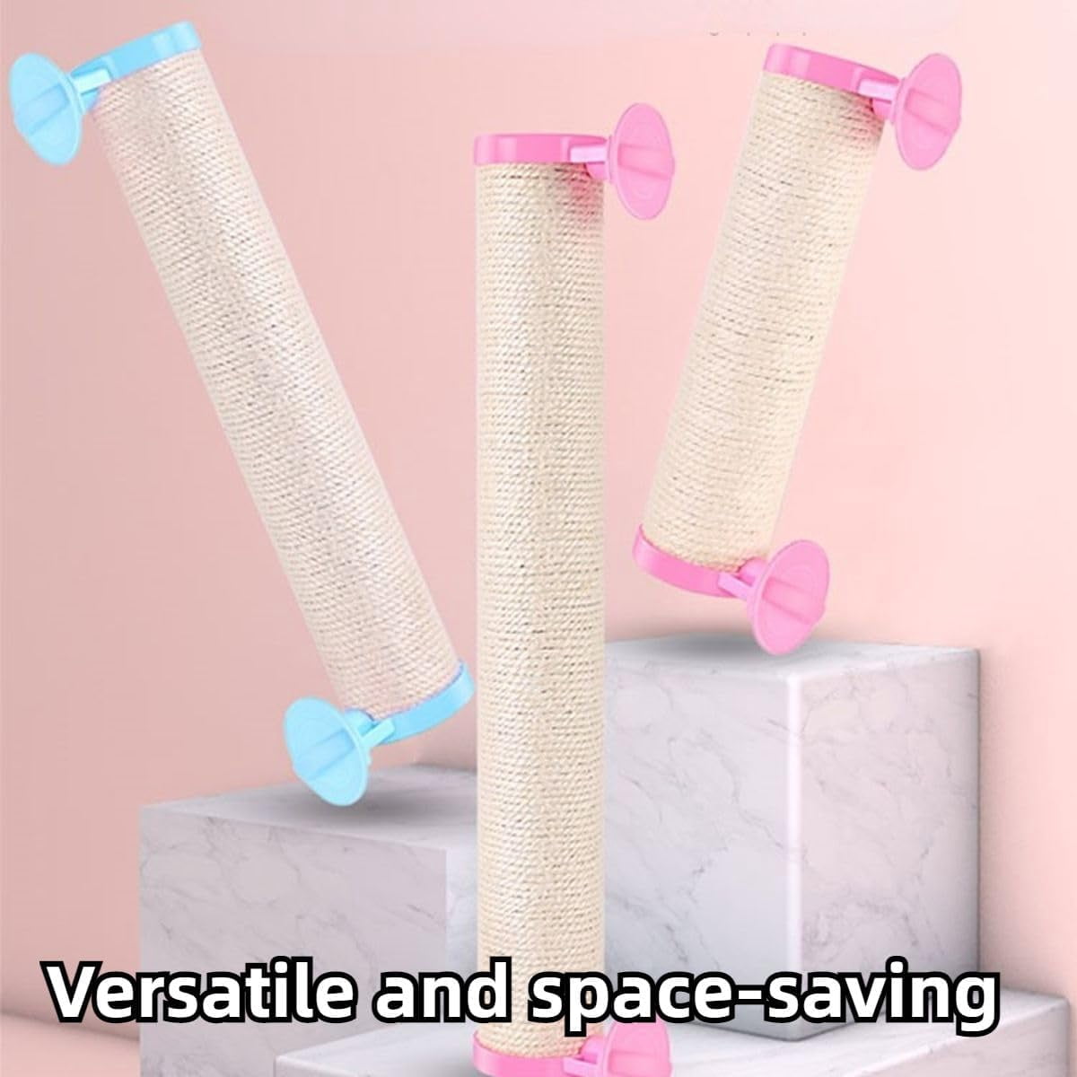 ABPETE Rabbit Scratching Posts Cage,Rabbit Scratching Pole Designed for Cage Bunny Scratcher Sisal (Blue)