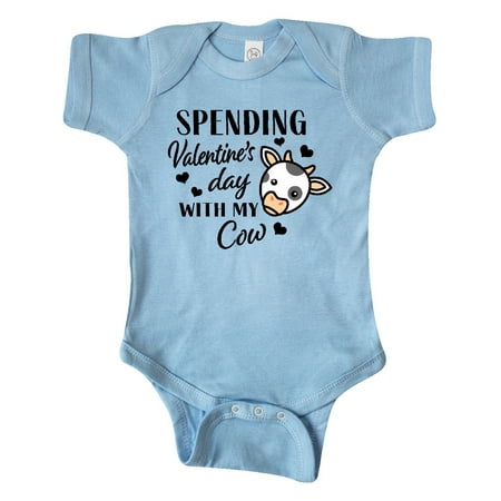 

Inktastic Spending Valentine s Day with My Cow Gift Baby Boy or Baby Girl Bodysuit
