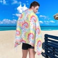 thumbnail image 4 of Coolnut Beach Towels Tie Dye Camping Towels Watercolor Spiral Sand Free Beach Towel, 30"x60" Large Beach Towels Quick Dry Bath Travel Towels Pool Yoga Beach Mat for Men Women, 4 of 6