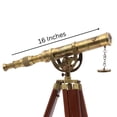 thumbnail image 5 of Roorkee instruments India  Brass Antique Color Telescope with Tripod Stand 17", 5 of 5