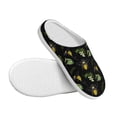 thumbnail image 3 of Fotbe Bee Floral Pattern Women's Fuzzy Curly Fur Memory Foam Loafer Slippers Indoor Outdoor Slippers Winter Home Shoes-44/45, 3 of 7