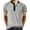 Gray, variant on Yufatyle Men Short Sleeve Cotton Stand-up Collar Button Blouse White S