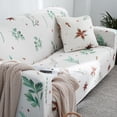 thumbnail image 4 of Funda de sofá de 4 plazas con estampado de hojas de árbol elegante y protección y decoración, 4 of 8