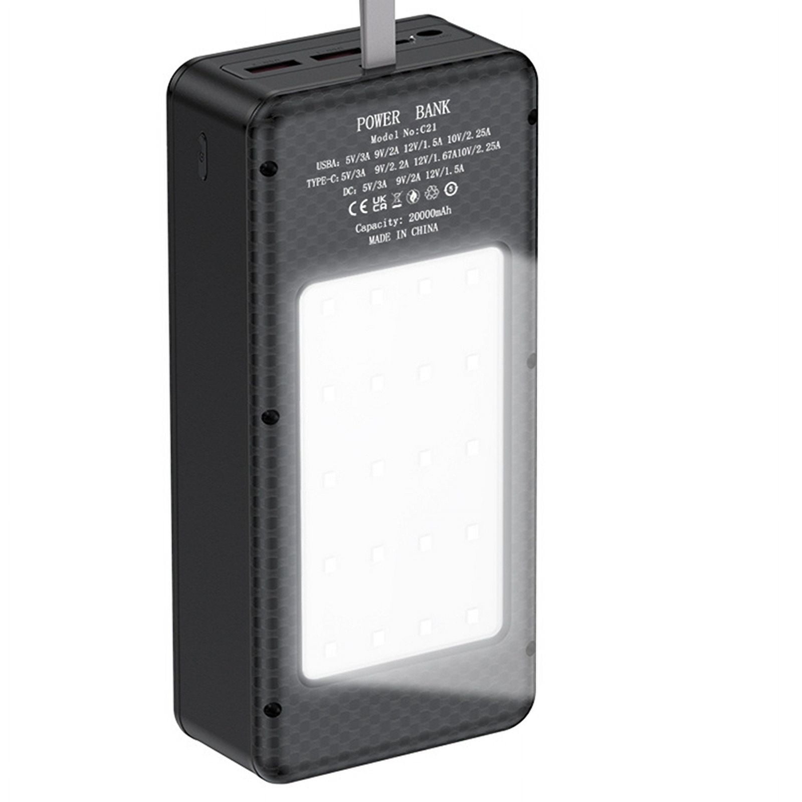 Ghulumn 21X18650 Scatola di Immagazzinaggio Batteria LED Light