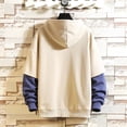 thumbnail image 3 of Fashion Hoodies Men's Color Block Pullover O-Neck Hooded Sweatshirt Patchwork, 3 of 4
