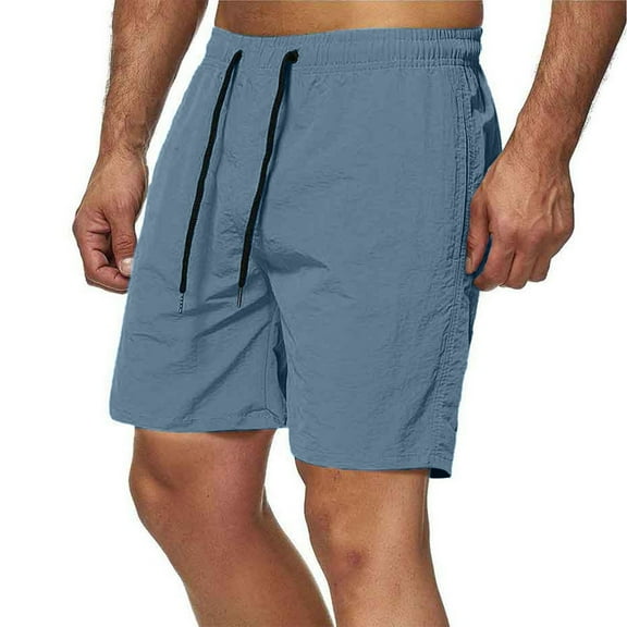 cocolona Mens Summer Quickly-Drying Lightweight Vacation Beach Shorts Fashion Casual Solid Color Gym Workout Shorts