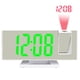 thumbnail image 2 of Reloj despertador con espejo LED digital Modo de atenuación automática Snooze pequeño LCD electrónico con proyección Inteligente para, 2 of 8