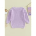 thumbnail image 4 of Wassery Baby Girls Boys Sweater Long Sleeve Crew Neck Letters Print Knitted Sweater 3M 6M 9M 12M 18M 24M Newborn Warm Knit Pullover Sweater Fall Winter Clothes for Infant Girls Boys, 4 of 9
