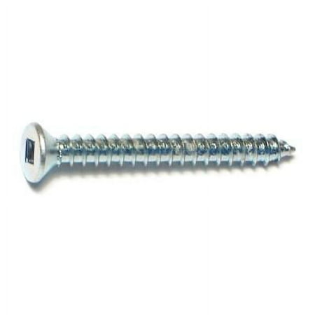 #6 x 1-1/4 Zinc Square Flat Head Sheet Metal Screws SMSFLS-077 (35 pcs.)