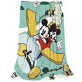 thumbnail image 2 of Manta de felpa de Mickey Mouse, de varios tamaños, muy suave, de tela con superficie vertical, acogedora y cálida, adecuada para cama, sofá, camping, viajes, para todas las estaciones, ligera, 2 of 8