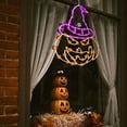 thumbnail image 4 of Aursykel Halloween Pumpkin Window Lights with Remote Control 8 Modes for Indoor Outdoor Decorations Iron Material Energy Saving Suit Halloween Home Decor 13.2x10.4in White, 4 of 7