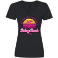thumbnail image 3 of Inktastic Summer Enjoy the Sunshine Delray Beach Florida in Pink Women's V-Neck T-Shirt, 3 of 5