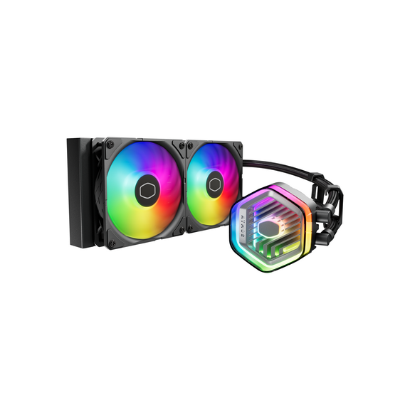Cooler Master MasterLiquid 240 Atmos ARGB AIO Liquid Cooler, AMD Ryzen AM5/AM4, Intel LGA 1851/1700/1200