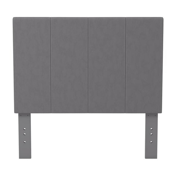 Furniture of America Ramone Contemporary Fabric Twin Headboard in Gray