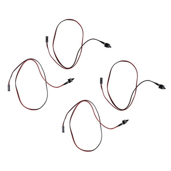 4 Pack 2 Pin SW PC Power Cable On/ Push Button ATX Computer Switch Wire 45cm