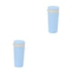 thumbnail image 2 of Advancent Botella deportiva de fibra de trigo con tapa, buen sellado de leche, vaso de coche de estilo Simple, vasos de refrigeración para Azul 2piezas, 2 of 6