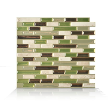 Smart Tiles 10.20 in x 9.10 in Peel and Stick Self-Adhesive Mosaic Backsplash Wall Tile - Muretto Eco (Best Eca Stack On The Market)