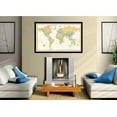 thumbnail image 3 of 32x50 RMC World Classic Push-Pin Travel Wall Map Foam Board Mounted or Framed (Framed Black), 3 of 6