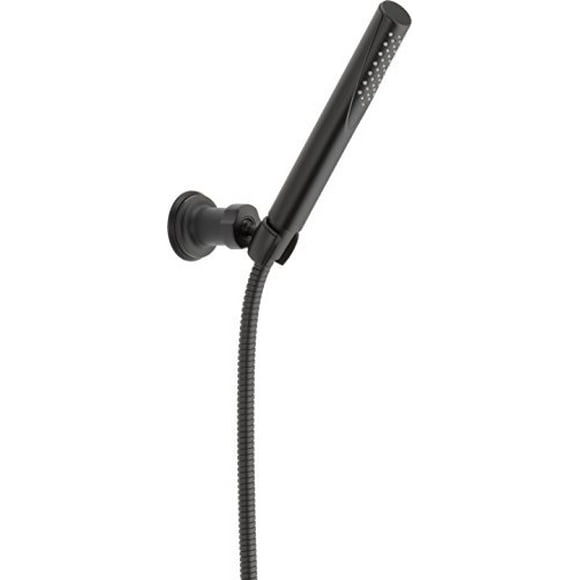 Delta Faucet Trinsic Single-Spray Touch-Clean Wall-Mount Hand Held Shower with Hose, Matte Black 55085-BL