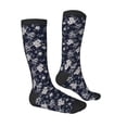 thumbnail image 3 of Picia Women Crew Soft Moisture-wicking Socks Retro Flower Pattern Design Cotton Socks, One Size fit All, 3 of 9