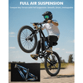 thumbnail image 7 of Qlife Racer 27.5 Inch Electric Bicycle for Adults, Full Suspension 21-Speed Mountain Ebike with More Than 1200W 28MPH Brushless Motor,(Black) with Phonebag, 7 of 7