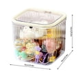 thumbnail image 3 of Hair Accessory Storage Box with Flip Top Lid Clear Plastic Organizer Case for Clips Bows Ties Bands and Small, 3 of 6