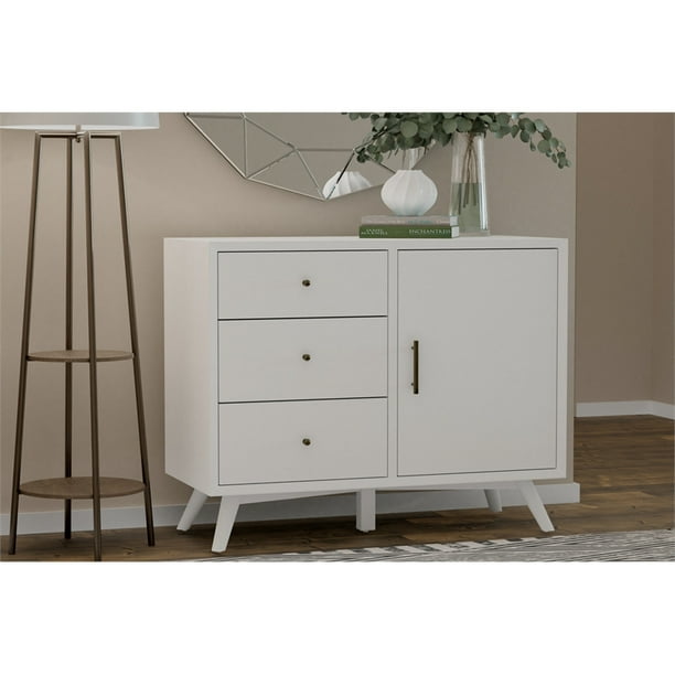 Alpine Furniture 966 W 14 Flynn Armoire d Accent Blanc Walmart