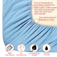 thumbnail image 4 of Kelnaro Soft Breathable Microfiber Twin-XL Fitted Sheet, Deep Pocket, Sky Blue, 4 of 5