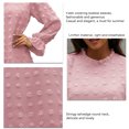 thumbnail image 3 of Vestido De Manga Larga Con Cuello Redondo, Vestido De Manga Larga Con Orillo Fibroso Informal Con Estampado De Lunares Para Vacaciones En El Club ANGGREK  Otros, 3 of 6