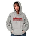 thumbnail image 4 of Brooklyn NYC Skyline New York City NY Unisex Plus Fleece Graphic Hoodie Brisco Brands 2X, 4 of 5