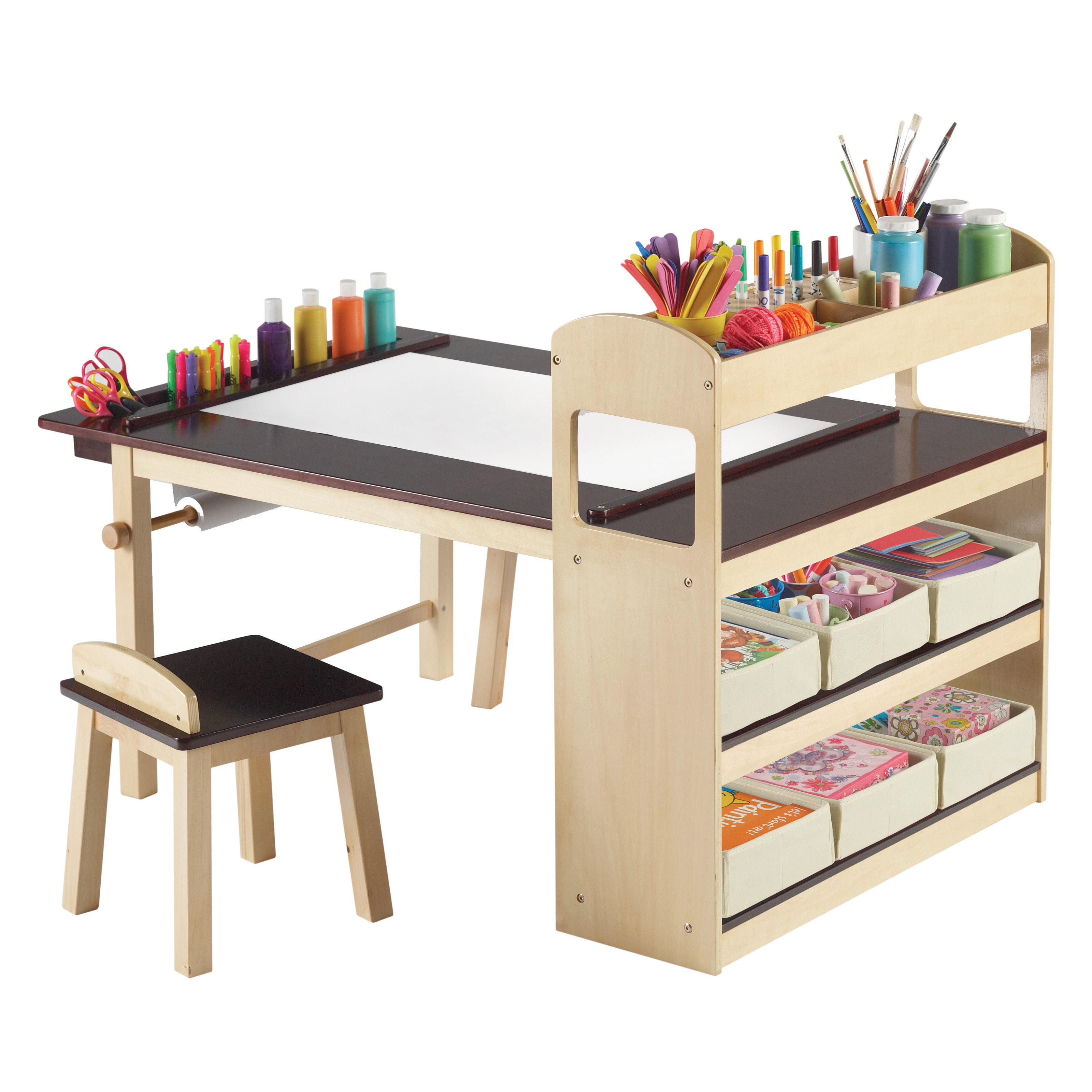 Guidecraft Deluxe Art Table And Chair Set Walmartcom - guidecraft deluxe art table and chair set walmartcom -
