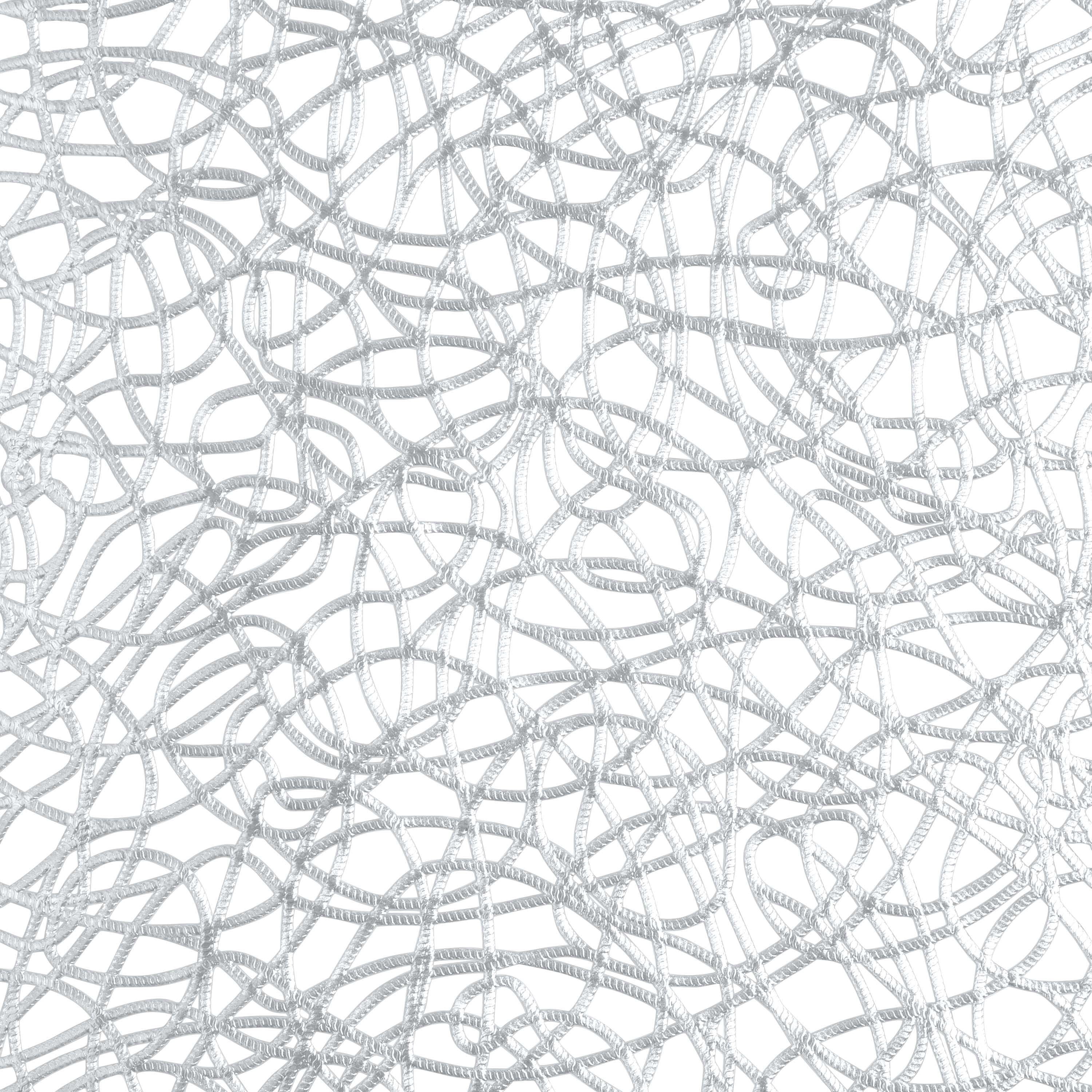 Home Details 59” x 13.75” Rope Laser Cut PVC Table Runner, Silver