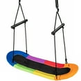 thumbnail image 5 of Costway Saucer Tree Swing Surf Kids Outdoor Adjustable Oval Platform w/ Handle Colorful, 5 of 9