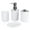 White, variant on 4 Pieces ABS Bathroom Accessories Set Bath Ensemble Toothbrush Cup Toothbrush Holder Soap Dish Decor for Hotel