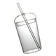 thumbnail image 4 of Vaso de vidrio con pajita, recipiente para bebidas, taza para jugo de fruta, vaso de vidrio con pajita, 4 of 8