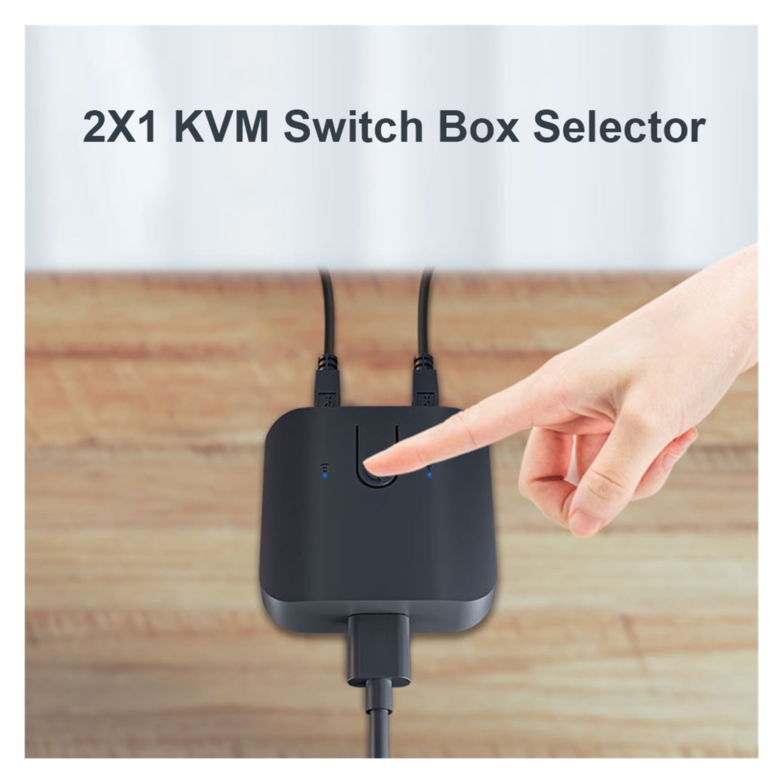 Portable USB HD KVM Switch 1080P Capture Box Splitter for Sharing Monitor Printer Keyboard Mouse