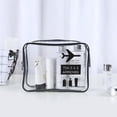 thumbnail image 4 of Neceser transparente - 2 bolsas transparentes de avión - Neceser de transporte de líquidos - Neceser unisex transparente, negro JFHHH pequeña, 4 of 4
