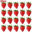 thumbnail image 1 of 20Pcs Fraise Artificielle Faux Fruit Réaliste pour les Décorations de Table d'Affichage, 1 of 8