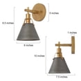 thumbnail image 2 of LNC Modern Silver&Gold Finish Wall Sconce 8.5", 1-Light Dimmable Arm Bathroom Vanity Light, 2 of 6