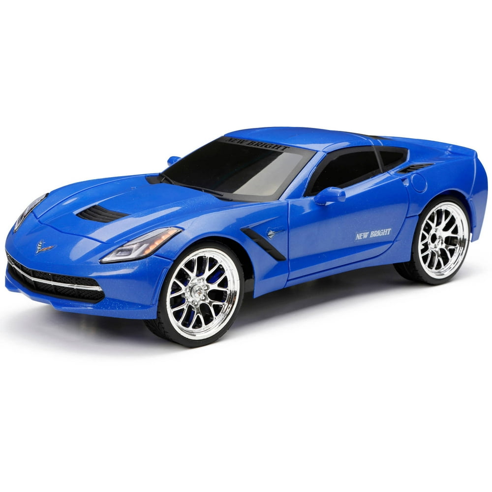 New Bright 116 RadioControl FullFunction Corvette, Blue Walmart