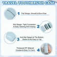 thumbnail image 3 of Uxcell Travel Toothbrush Case, 7.9x2.7x1.4" Portable Travel Toothbrush Holder with Flat, Plastic Toothpaste Container for Bathroom, Gym, Business Trip, Camping, Sky Blue, 3 of 7