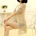 thumbnail image 4 of 2022 Fashion Knitted Cardigan Loose Pocket Hollow Long Sleeve Women Sweater Female LOVE DOCK Women's Coats Sweaters Outerwear, 4 of 5