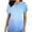 Light Blue, variant on QATAINLAV Scrubs for Women Gradient Print Short Sleeve Nursing Scrub Tops Criss Cross V Neck Dressy T Shirts Summer Nurse Working Uniform Pocket Tee Nurse Gifts Dark Blue XXXL
