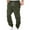 Army Green, variant on Up to 65% Off! Fmbrln Mens Summer Pants Fashion Elastic Waist Drawstring Casual Loose Solid Color Sweatpants with Pockets Running Athletic Pants