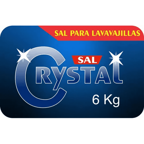 Sal para lavavajillas Crystal 6 Kilos Sin marca Tipo Teka, Finish, Calgonit...