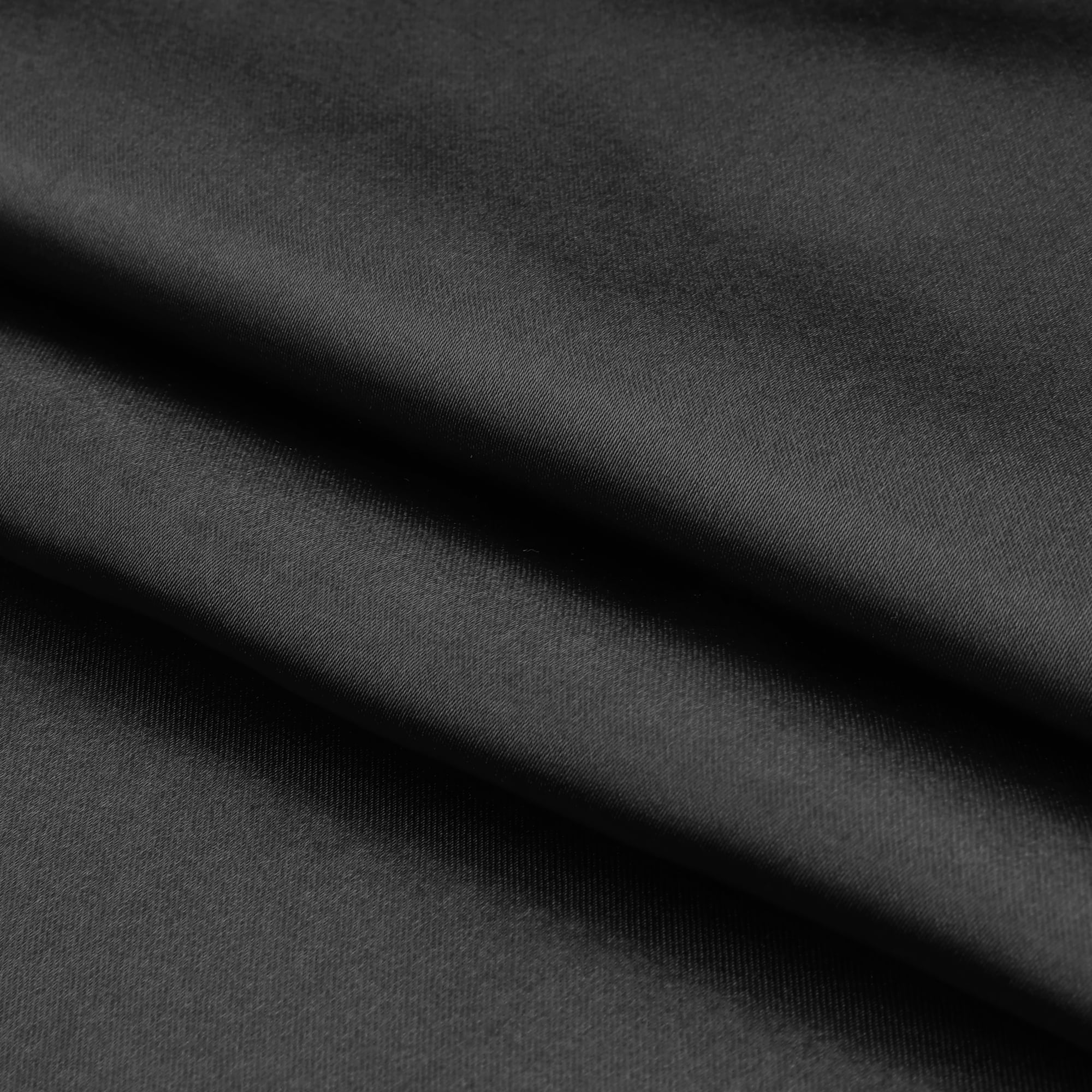 Unique Bargains Envelope Closure Breathable and Soft Satin Pillowcase (2 Count) Black Queen