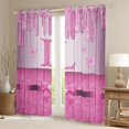 thumbnail image 2 of Manfei Kawaii Bowknot Alphabet L Black Out Curtains for Female Women Teens,Bling Glitter Splash Curtains Pack of 2 (42x63 Each),Flying Butterfly Bedroom Curtains,Dreamy Princess Room Decor, 2 of 6